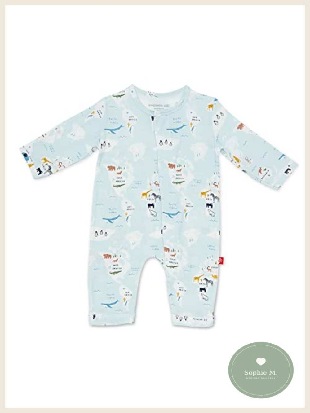 Magnetic Me Modal Coverall Jumpsuit Magnetic Closure Baby 6-9 Months